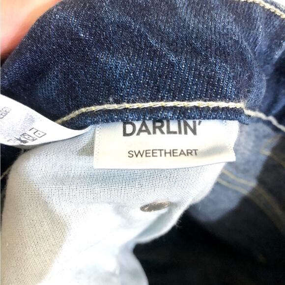 Amo Darlin' Jeans Sweetheart Dark Wash Button Fly Cuffed Size 27 - Picture 7 of 10